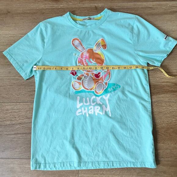 BKYS Lucky Charm Blue Embroidered Bunny TShirt Men's Size Medium - Picture 5 of 5